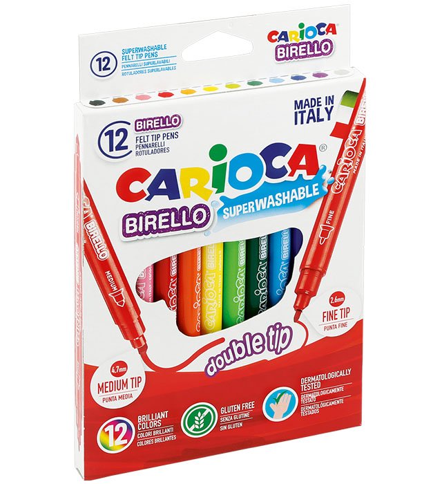 Pisaki CARIOCA Birello dwustronne 12 kol. (41457)
