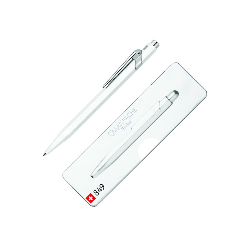 Długopis Caran D'Ache 849 Pop Line Fluo M W Pudełku Biały