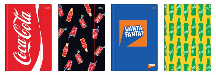 Teczka A4 z gumką Mat+UV Coca Cola