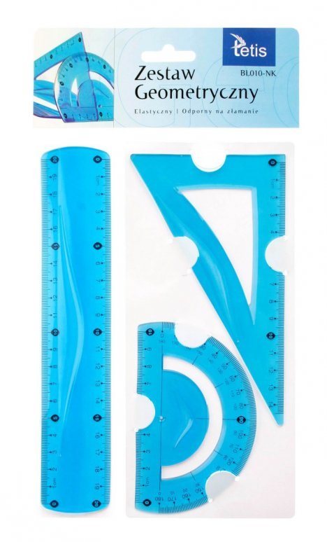 Komplet Geometryczny Tetis Elastyczny BL010-NK Niebieski