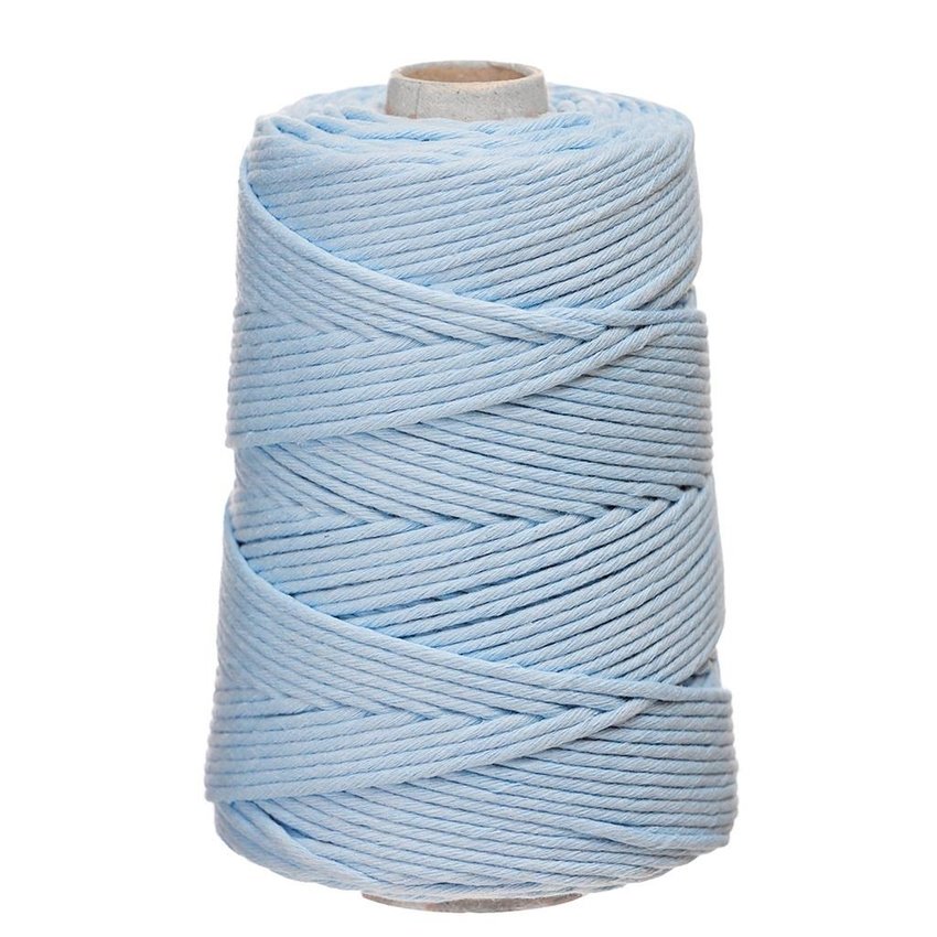 Sznurek Bawełniany Skręcany 3mm 100m Pastelowy Błekit / DpCraft