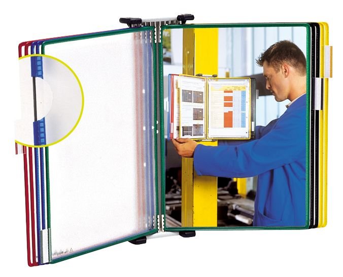 Naścienny System Prezentacyjny Tarifold A4 +10 Paneli Prezentacyjnych Czerwonych