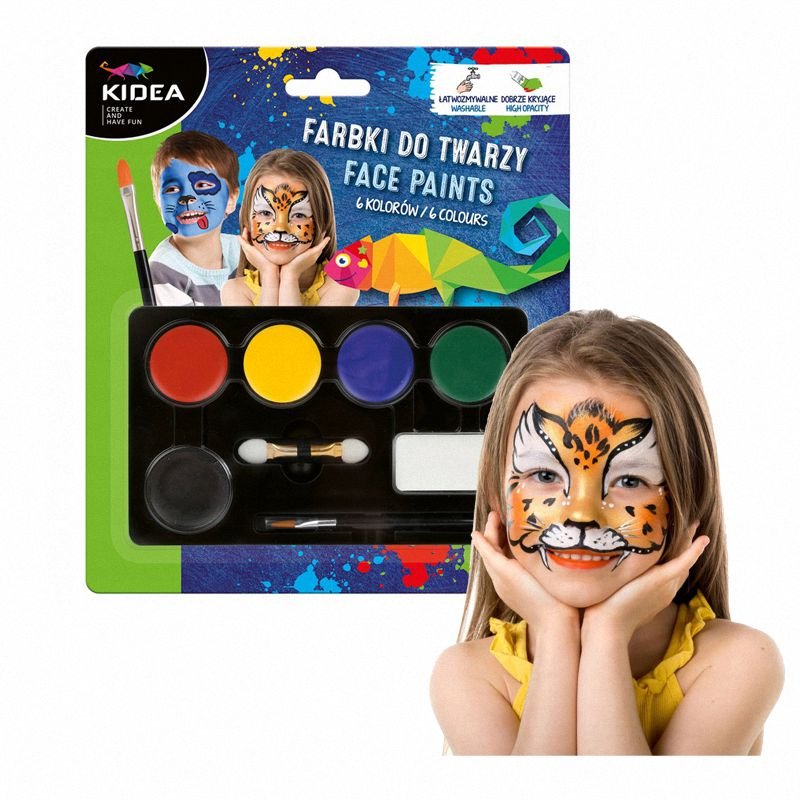 Farby do Malowania Twarzy 6kol. /Kidea
