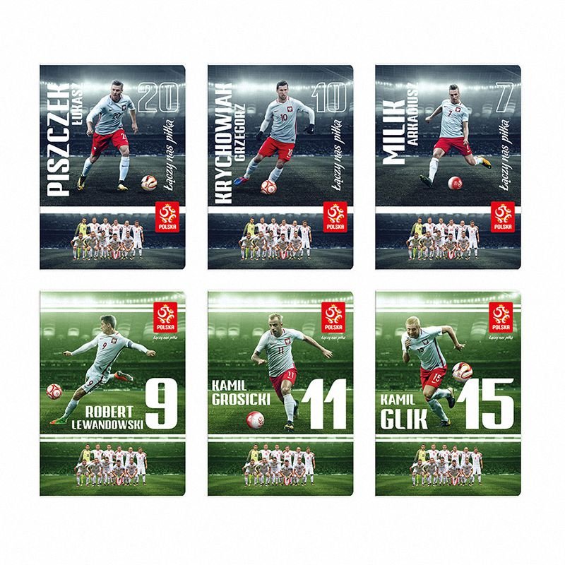 Zeszyt A5 60k Kratka PZPN+Metallic /Interdruk