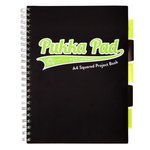 Kołozeszyt A4 100K kratka Project Book Black & Lime Green / Pukka Pad