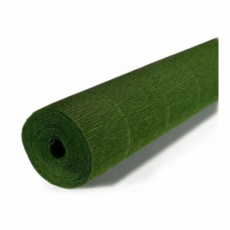 Bibuła Krepina Florystyczna 0,5x2m nr.55 Zielona Ciemna Oliwa