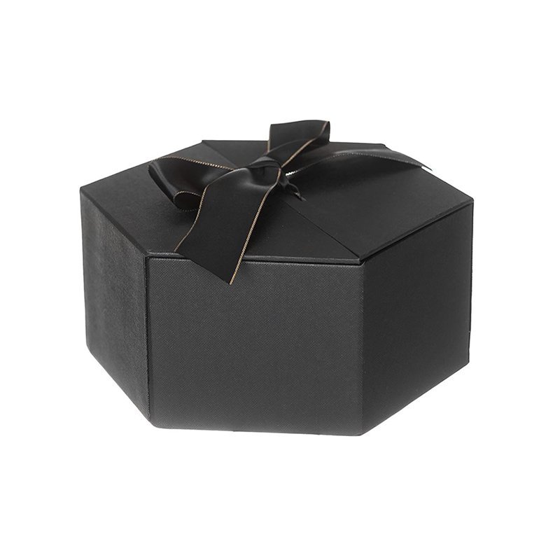 Pudełko Ozdobne z Kokardką 24x21cm [DPBO-005] Black  /DpCraft