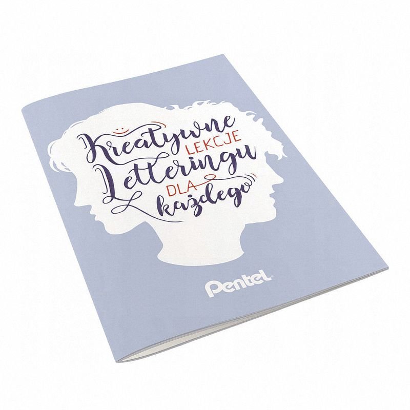 Zestaw 4 Kol. Pisaków do Kaligrafii i Liternictwa + Lekcje Kaligrafii /Pentel