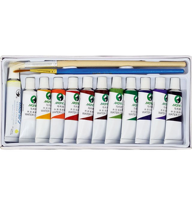 Farby akwarelowe E 1325 &#8211 12 kol. Maries 5 ml