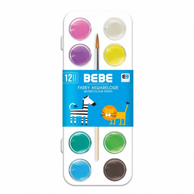 Farby Akwarelowe 12 kol.B&B KIDS / Interdruk