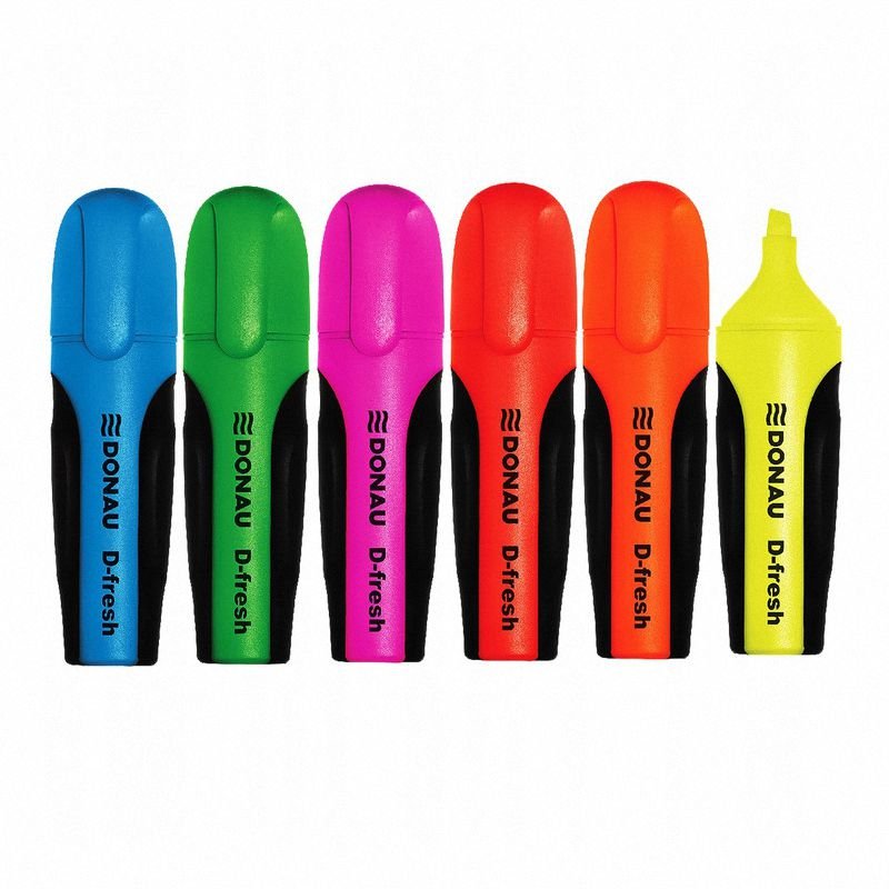 Zakreślacz Fluorescencyjny Donau D-Fresh 2-5mm(Linia) 6Szt. Mix Kolorów