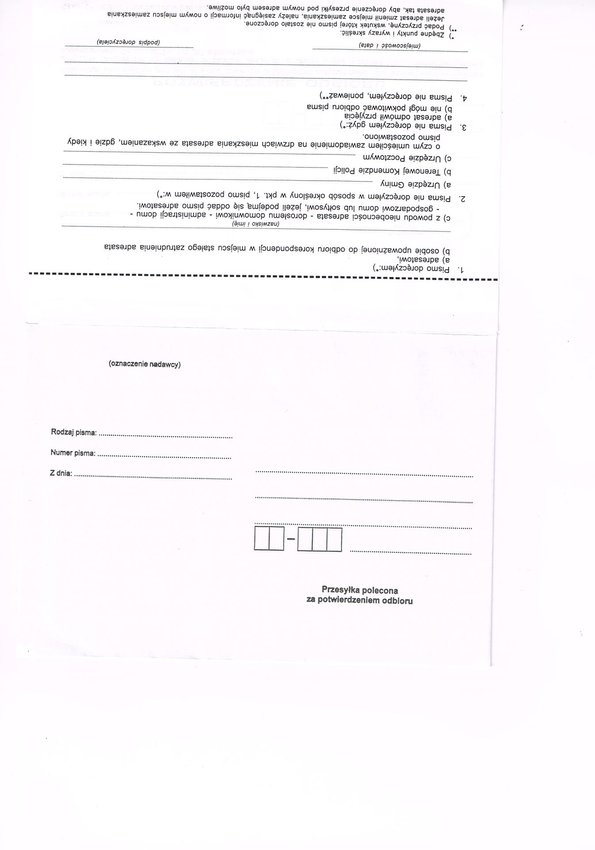 Koperta z Potwierdzeniem Odbioru KPA Nadruk Koperta A'100 /Graf