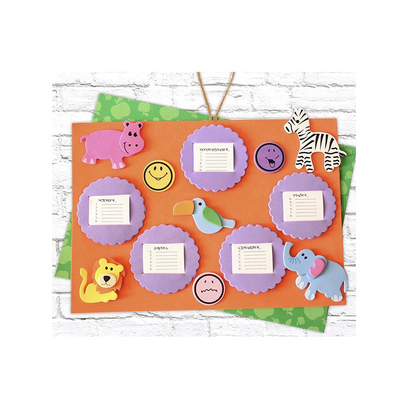 Naklejki z Pianki Zwierzęta Safari 12szt. /DpCraft