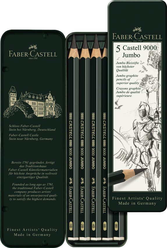 Zestaw Ołówków Castell 9000 Jumbo 5 szt. Faber-Castell
