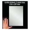 Etykiety Samop. Avery HD Foliowe 210x297 1/A4 A'20 Srebrne  No.L6013-20