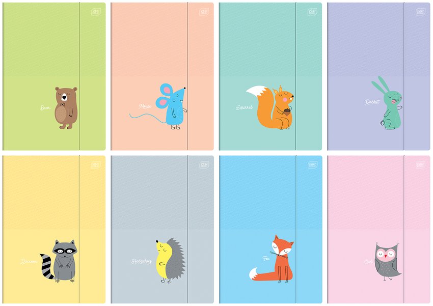 Teczka z gumką A4+ BB Kids Pastel okładka kolor mix