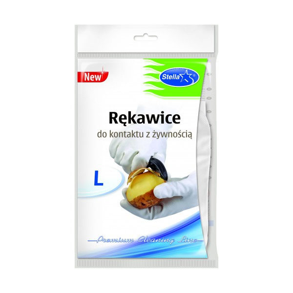 Rękawice Do Kontaktu z Żywnością L Białe /Stella [WYPRZEDAŻ]
