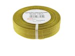 Wstążka Dekoracyjna 25mm x 22m Złota Brokat