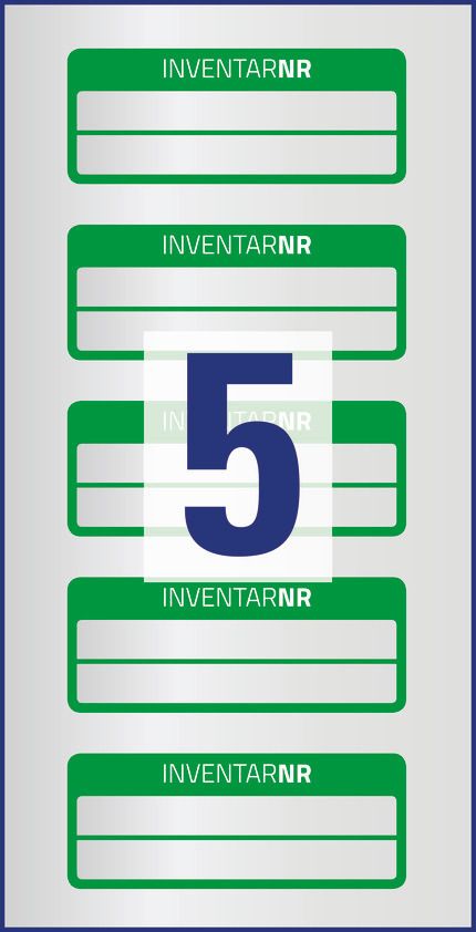 Etykiety Inwentaryzacyjne 2 Liniowe Avery 50x20 10/A4 A'5 Srebrno-Zielone No.6912