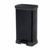 Kosz Na Śmieci 50L z Pedałem Metalizowany Czarny / Curver 187178