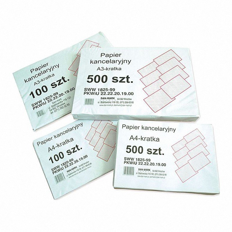 Papier Kancelaryjny A4 500k Kratka /G-r