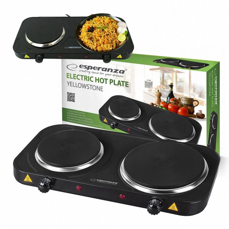 Kuchenka Elektryczna 1500W+1000W Yellowstone Esperanza