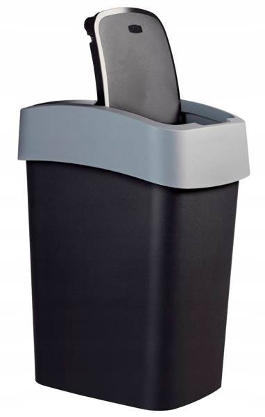 Kosz Na Śmieci 45L Flip Uchylny Czarno-Szary /Curver