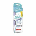 Zestaw Pisaki do Kaligrafii 4 kol. Niebieskie Migdały  /Pentel