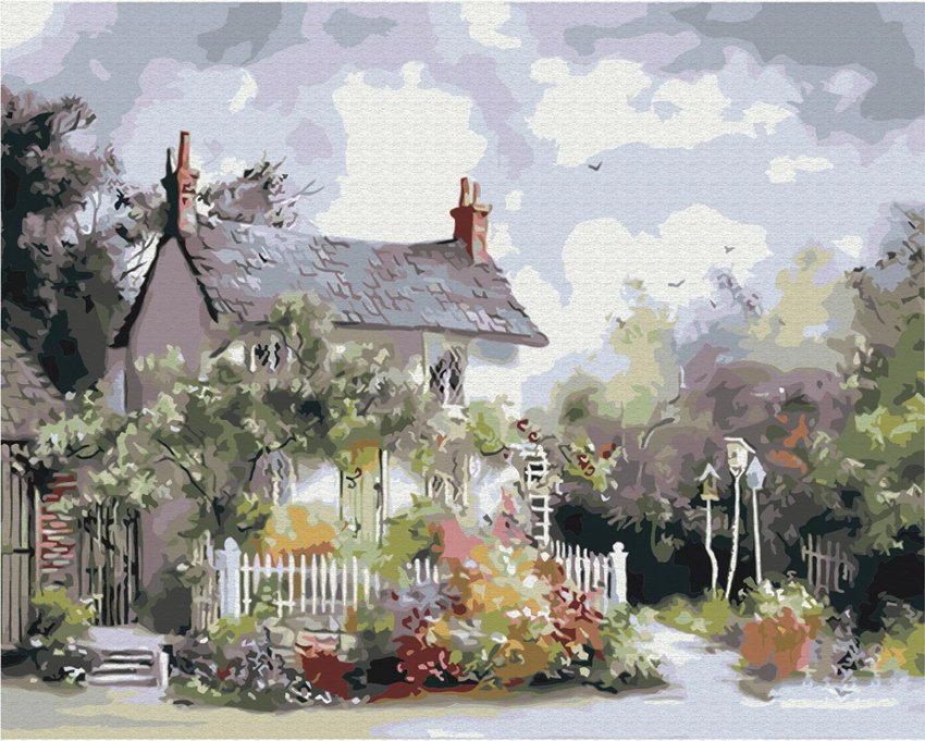 Malowanie po numerach BRUSHME 40x50 cm przytulne przedmieście 1 szt., w pudełku