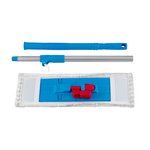 Zestaw Mop Płaski 40cm Kieszeniowy + Stelaż + Kij Teleskopowy /Emerson