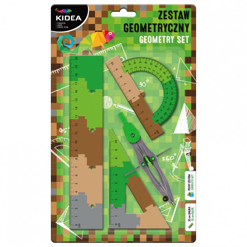 Zestaw Geometryczny 4 Elem. 20cm Puzzle /Kidea