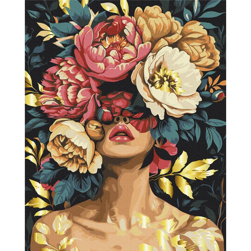 Malowanie po numerach BRUSHME 40x50 cm magia płatków 1 szt., w pudełku