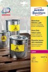 Etykiety Samoprzylepne Heavy Duty Avery 99,1x139 4/A4 A'20 Żółte No.L6127-20