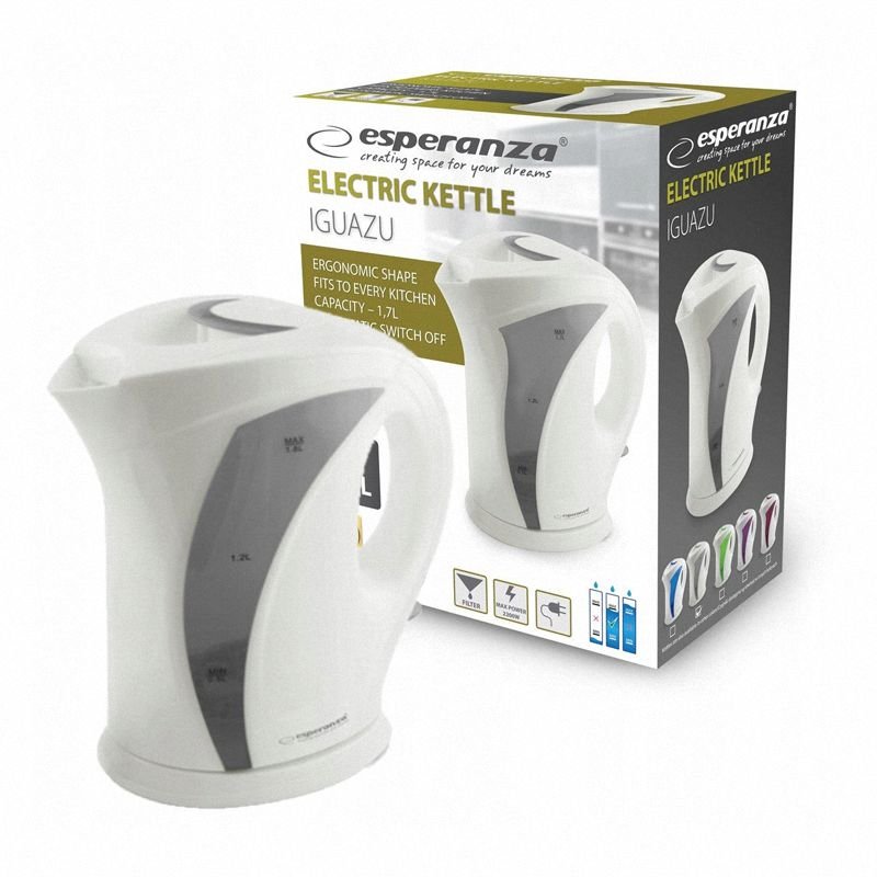 Czajnik Elektryczny 1.7L Iguazu Biało-Szary EKK018E /Esperanza