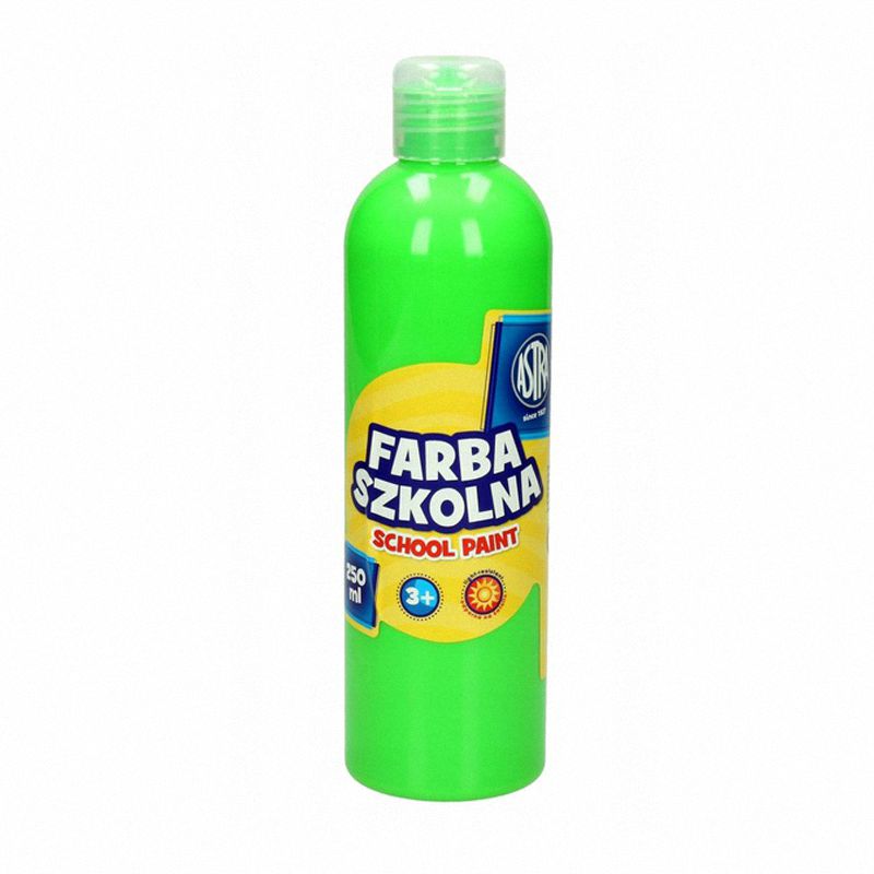 Farba Szkolna Wodna 250ml Fluorescencyjna Zielona  / Astra