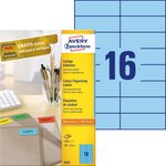 Etykiety Samoprzylepne Avery 105x37 16/A4 A'100 Niebieskie No.3453�