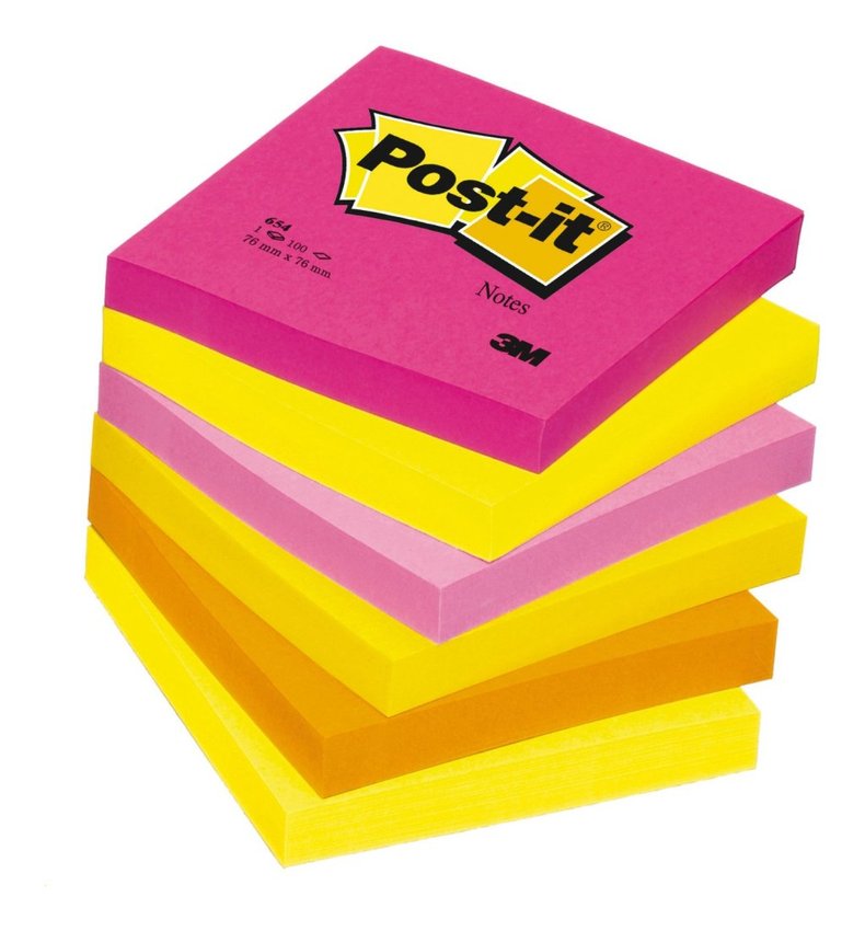 Bloczek Samoprzylepny 76x76 Tutti-Frutti Mix Kol. /Post-it