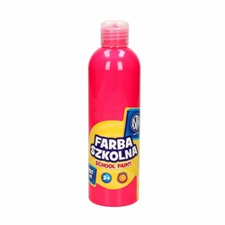 Farba Szkolna Wodna 250ml Fluorescencyjna Różowa  / Astra