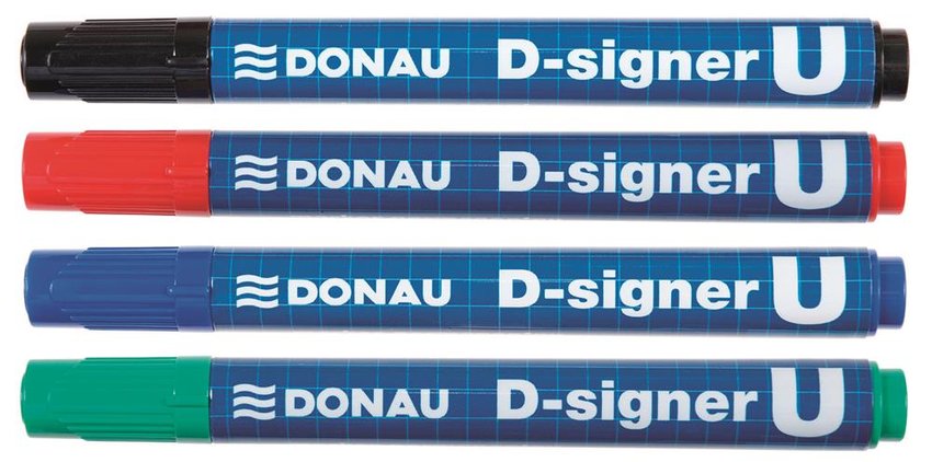 Marker Permanentny Donau D-Signer U Okrągły 2-4mm (Linia) Zielony
