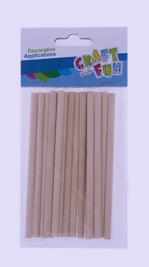 Patyczki drewniane okrągłe naturalne 12 cm /Craft With Fun 463800