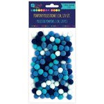 Pompony Poliestrowe 1cm A'120 Mix Niebieski /DpCraft