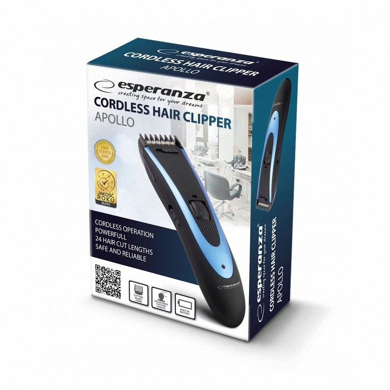 Maszynka Do Strzyżenia Włosów Apollo Czarno-Niebieska /Esperanza
