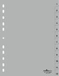 Przekładki A4 PP 1-12 Szare /Durable 651210