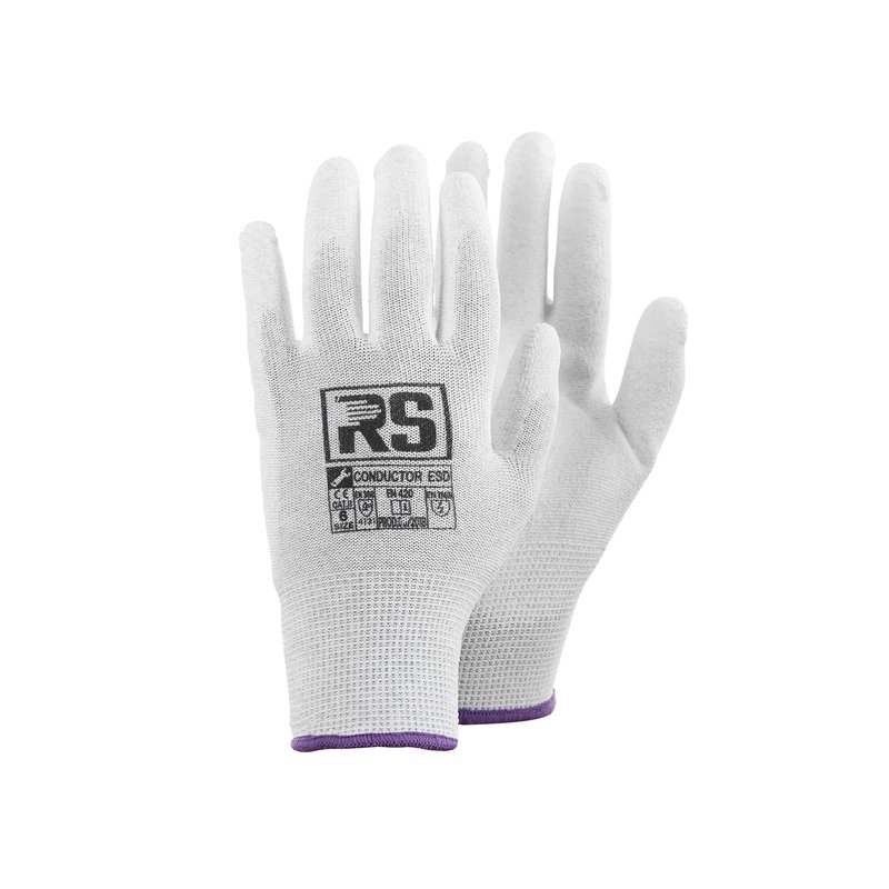 Rękawice Esd RS Conductor Dziane Rozm.7 Szare /RS-Schutz