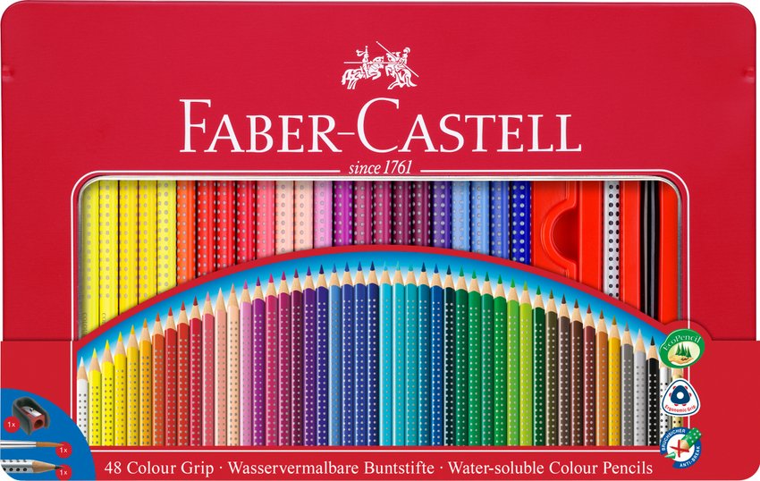 Kredki Grip 2001 48 Kol. Op. Metalowe Faber-Castell