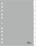 Przekładki A4 PP 1-10 Zgrzane Indeksy Szare /Durable 644110