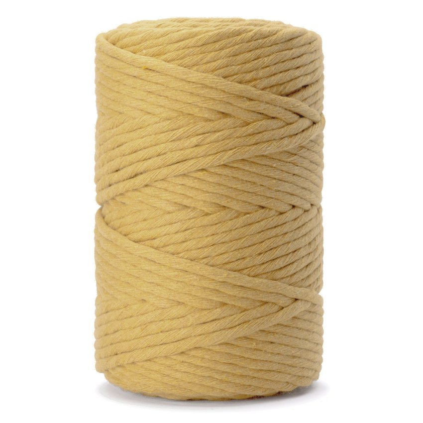 Sznurek Bawełniany Skręcany 5mm 100m Ciemny Żółty / DpCraft