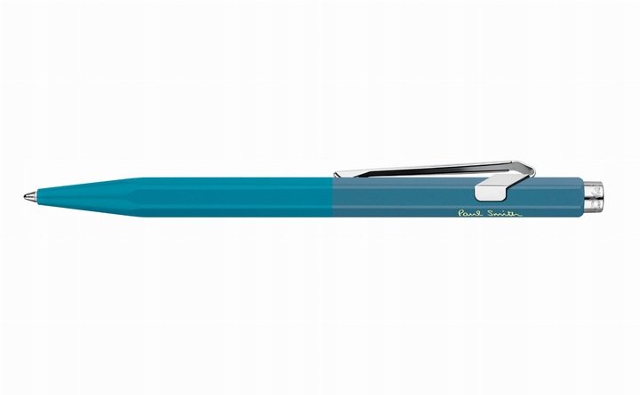 Długopis CARAN D'ACHE 849 Paul Smith Edycja 4 M w pudełku Cyan/Steel