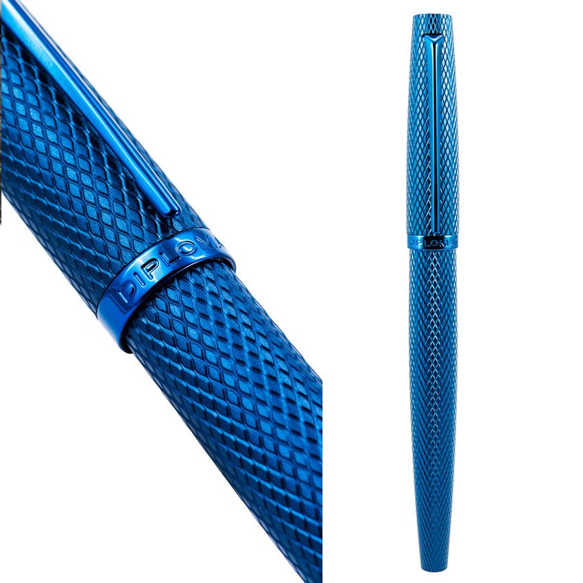 Pióro wieczne DIPLOMAT Viper guilloche F niebieskie