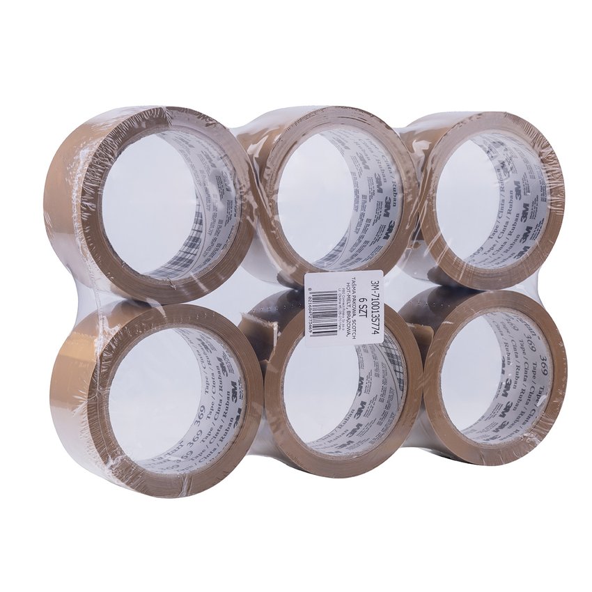 Taśma pakowa SCOTCH® Hot-melt (369), 48mm 66m brązowa